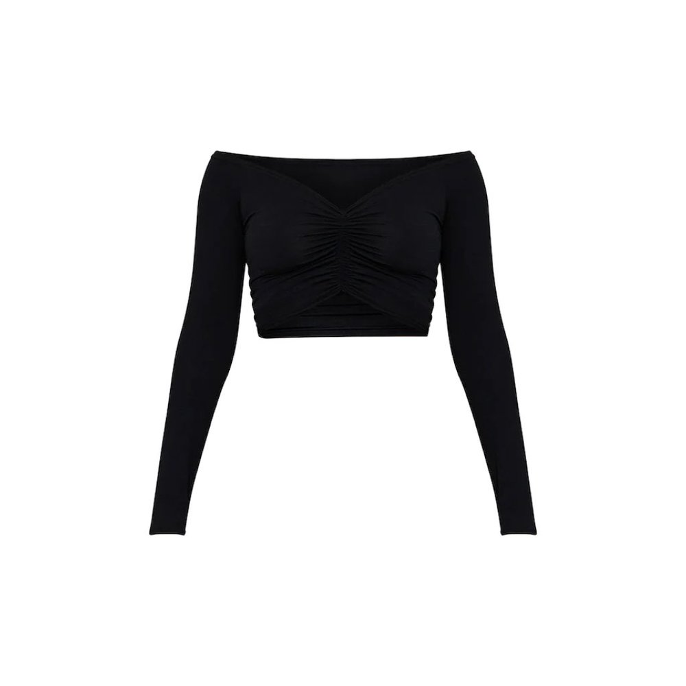 PrettyLittleThing Long Sleeve Crop Top